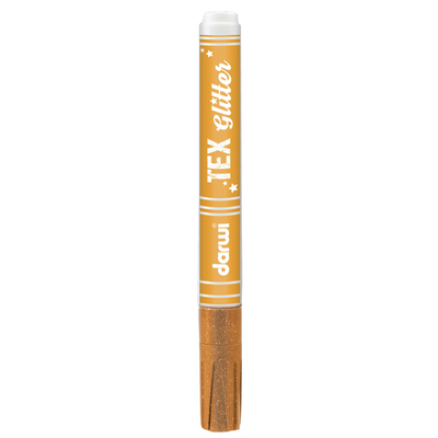 Маркер для ткани Darwi TEX Glitter, 2мм (с блестками) (752 оранжевый), DA0140013