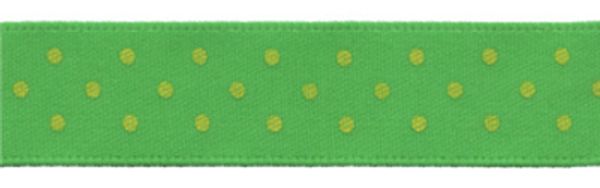 Лента атласная с рисунком 12.0 мм / 22.8±1 метра, D 091/015 св.салатовый/желтый, Gamma ALP-121