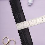 Кружево эластичное (стрейч) 42 мм / 22.86 метра, черный, 3AR2758