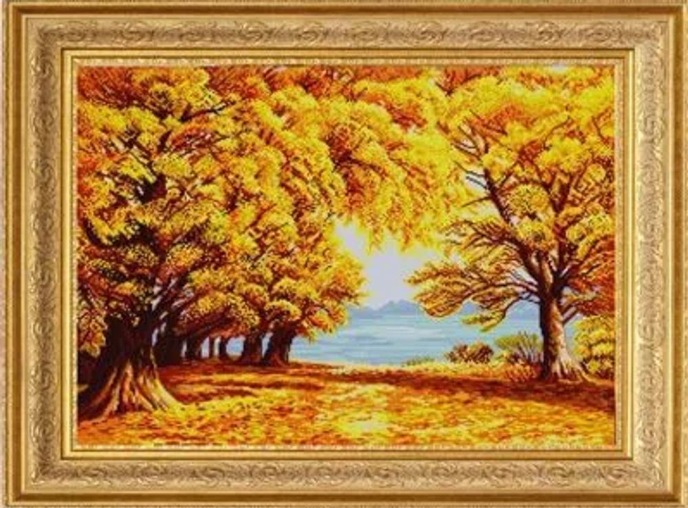 Рисунок для вышивания на ткани (Бисер) Конёк арт. 1390 Осенняя тишина 45х60 см