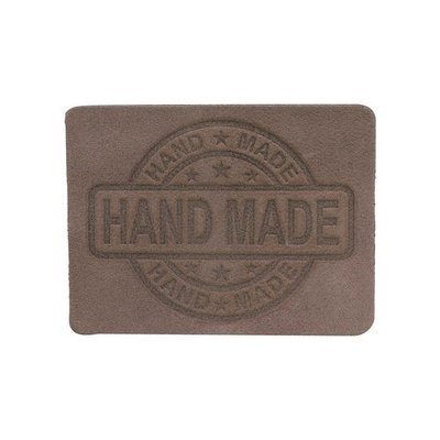 Термоаппликация из кожи Hand Made 7х5,25см, 100% кожа, 53 светлый шоколад