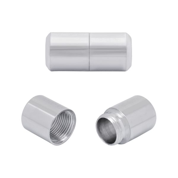 Фиксатор (зажим) для шнура металл ⌀8 мм, l=1.8 см, серебристый, 1 пара