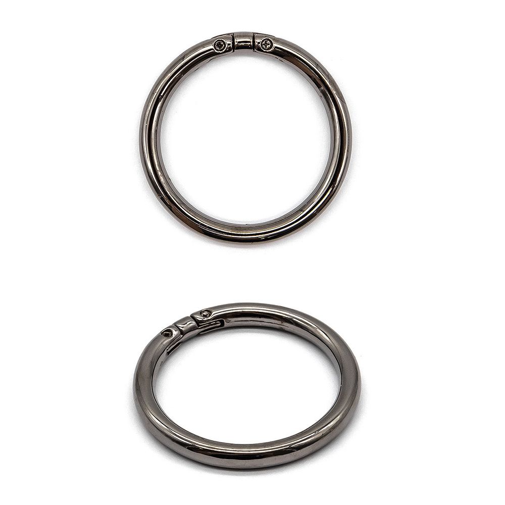 Кольцо разъемное металл на винтах 40 мм (50 мм внешн.), чер.никель, 4 шт, BIG