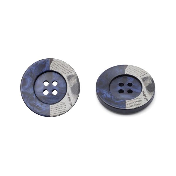 Пуговицы 4 прокола 44L=28 мм, пластик, col.D темно-синий, 36 шт, CN2818