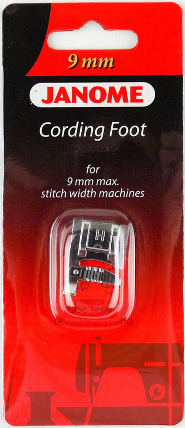 Лапка для швейной машины для 3-х шнуров, 9 мм, 202085001, Janome, 1 шт
