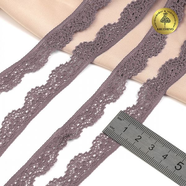 Кружево эластичное (стрейч) 8031 15мм цв.L620 морской туман, 50м, Kruzhevo