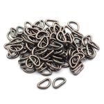 Полукольцо сварное металл 12.0 мм (in), (внешн. 17х11 мм, ⌀2.5 мм), 100 шт, чер.никель ГР, 6048