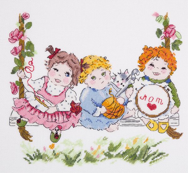 Набор для вышивания нитками Panna, Буду мамой, 23х20 см