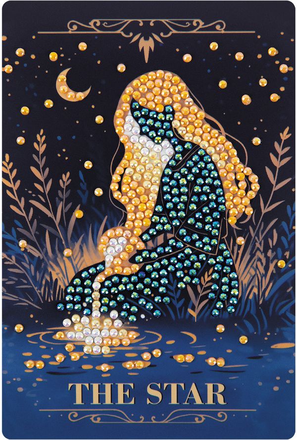 Алмазная (кристальная) мозаика Фрея ALVM-115, магнит Таро. Звезда, 10х15 см