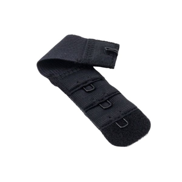 Удлинитель застежки для бюстгальтера 3*1, 20 мм, черный, 1 шт, Pony, 73301