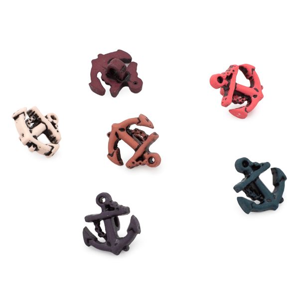 Пуговицы детские Якоря (I0534-DWB) 6 шт, Magic Buttons