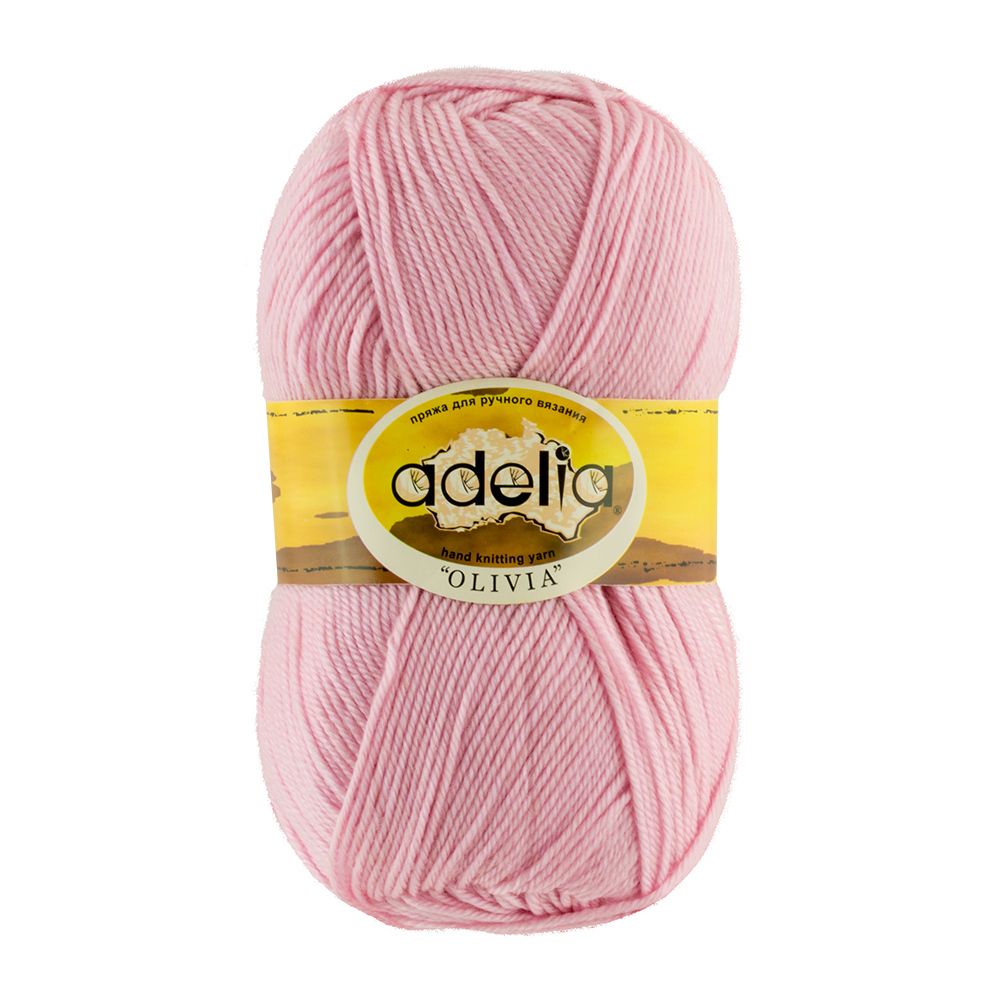 Пряжа Adelia Olivia / уп.5 мот. по 100г, 250м, 25 св.розовый