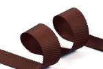 Лента репсовая (в рубчик) с зубчатым краем 25.0 мм, 25±1 метров, 850 коричневый, Gamma PTGR-25