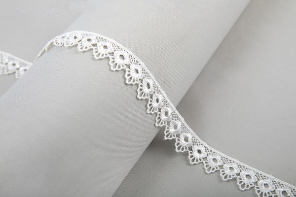 Кружево гипюр (плетёное) 21 мм / 10 ±0.2 м, Турция, GP003CR кремовый, Gamma GGM-2101