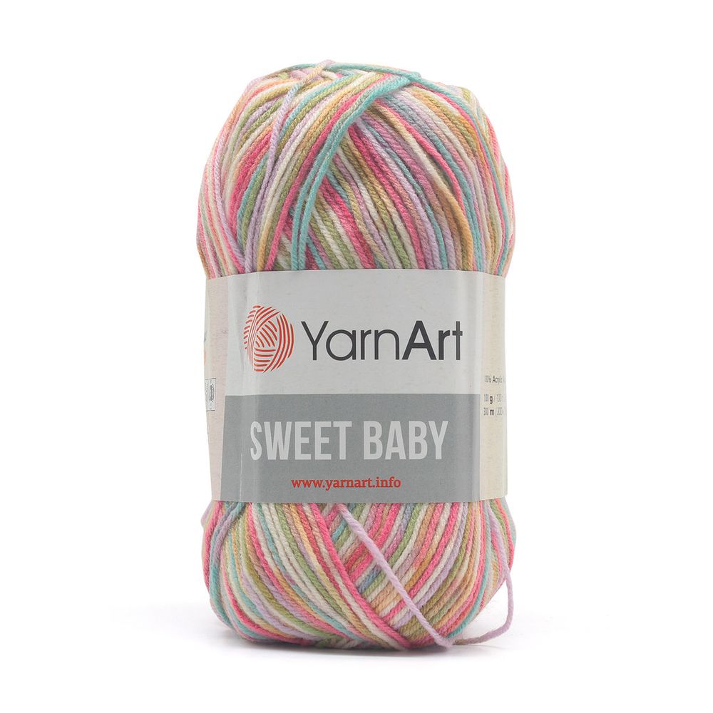 Пряжа YarnArt (ЯрнАрт) Sweet Baby / уп.5 мот. по 100 г, 300м, 911