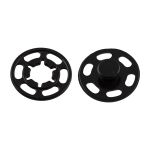 Кнопка пришивная пластик ⌀25 мм, 10 шт, 02 черный, Gamma PKL-25