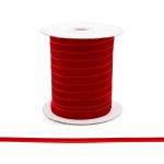 Лента бархатная (тесьма) 09.0 мм / 32.9±2 метров, 0081-1006 (8539 красный)