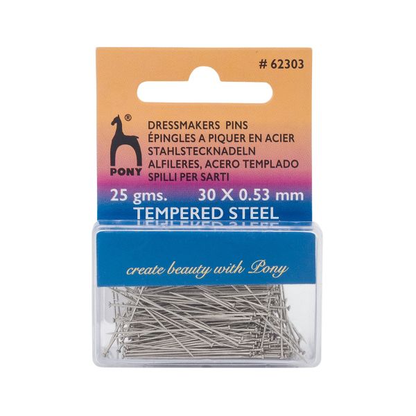 Булавки портновские 0.53 мм, l=30 мм, сталь, 25гр Pony, 62303