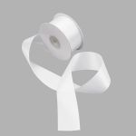 Лента атласная 2-сторонняя 38.0 мм / 22.86±1 метров, C1001 белый, 6102-0015, Globus