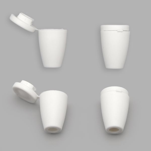 Наконечник для шнура пластик колокол ⌀6/9 мм, 14х11 мм, ПП, кипенно-белый, 100 шт