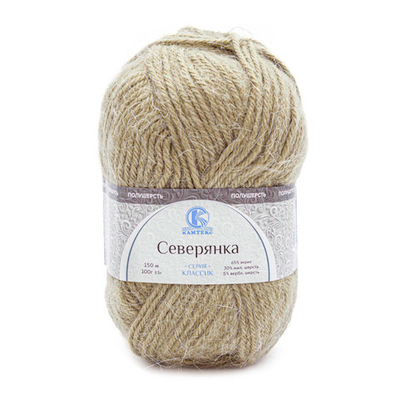 Пряжа Камтекс Северянка / уп.10 мот. по 100 г, 150 м, 007 лен