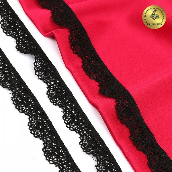 Кружево эластичное (стрейч) 15 мм 8031, цв.02 черный уп.50м, Kruzhevo