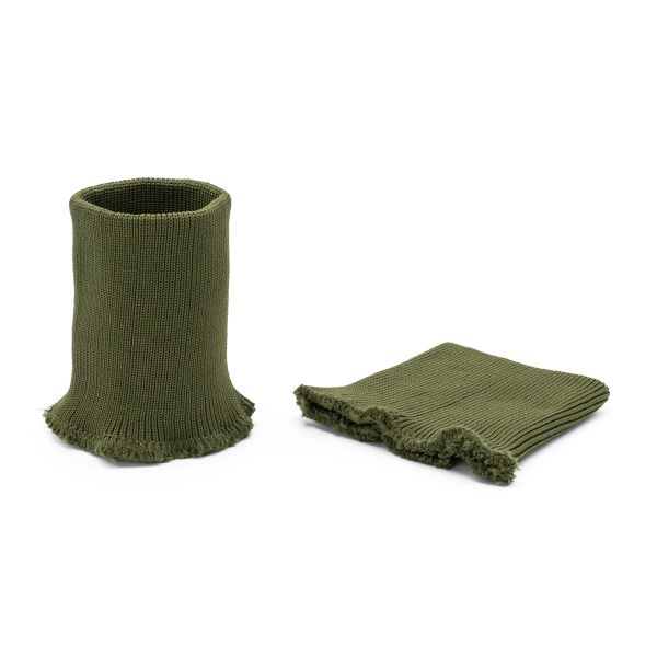 Манжеты трикотажные 9.0х9.5 см, 1 пара, средней плотности 14 кл, 1х1, 8116 св.хаки