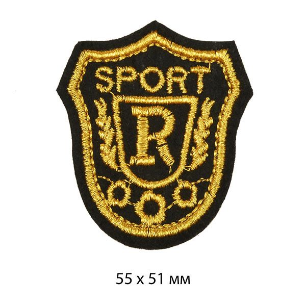 Термоаппликация SPORT R 55x51 мм 10 шт