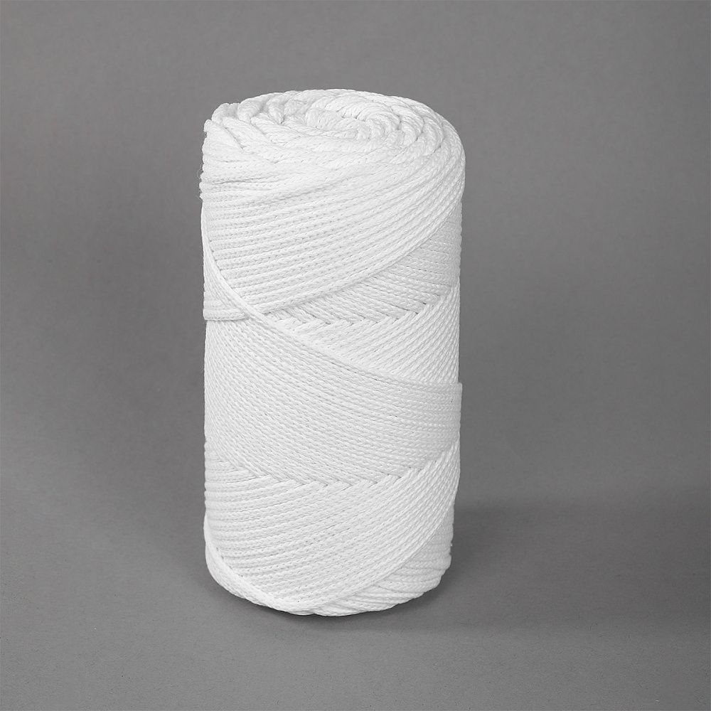 Шнур для вязания х/б ⌀3.0 мм цв.белый уп.100м