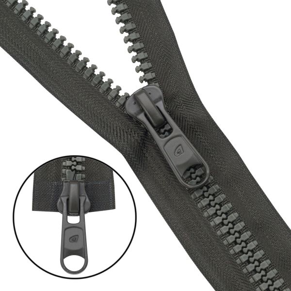 Молния трактор Arta Т8 (8 мм) 2 зам., разъем., 65 см, (2080), A237 т.хаки, НОВЫЙ МАТОВЫЙ ЗАМОК, уп.50 штук