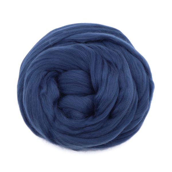 Шерсть для валяния мериносовая тонкая 100%, 100 гр. (255 джинсовый)