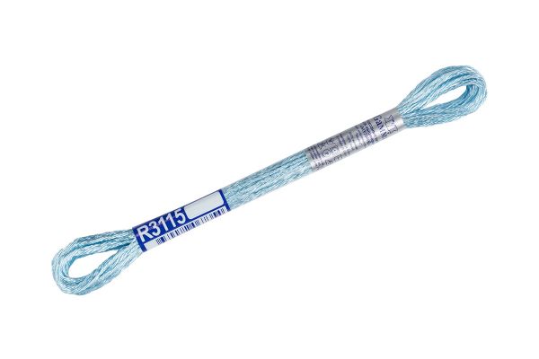 Мулине Gamma вискоза 100%, цв.R3115 св-голубой, 12 мотков по 8 метров