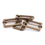 Рамка регулировочная металл литая с подвижной планкой 25 мм /31х21 мм, ⌀3 мм/, бронза, 4 шт