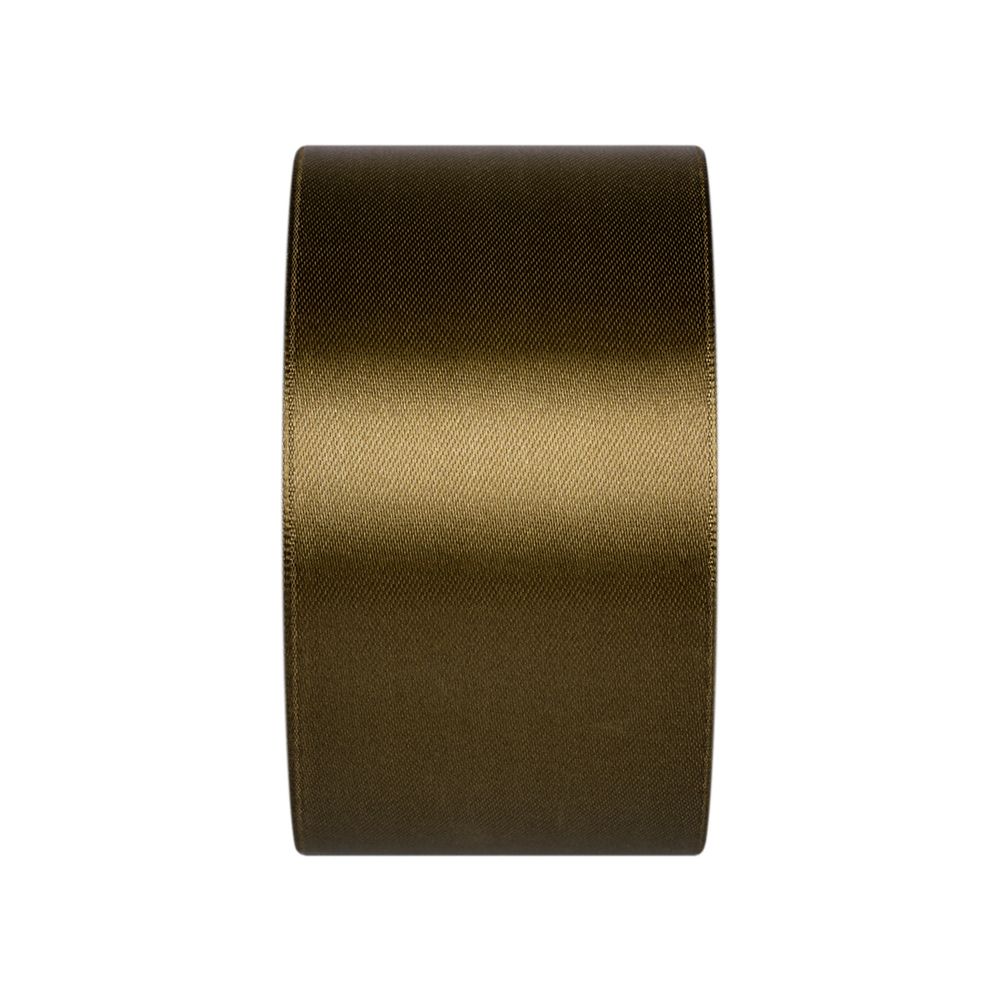 Лента атласная 1-сторонняя 50.0 мм / 33±2 метра, №144 т.хаки, в термоплёнке, Gamma