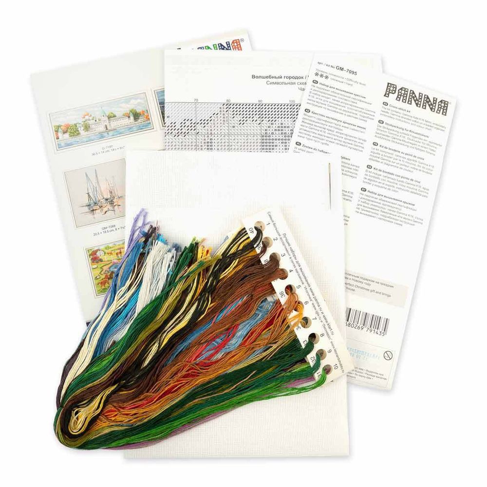 Набор для вышивания нитками Panna, Волшебный Городок, 38х26 см