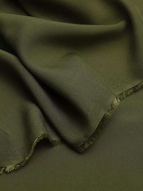 Штапель 110 г/м², 145 см / 2 метра, TBY-Vi-30-28.2, цв.28 т.оливковый