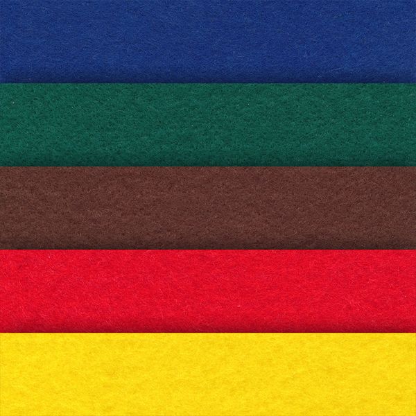 Фетр листовой 1.0 мм, 20х30 см, 5 шт, ассорти 1, Blitz FKC10-20/30