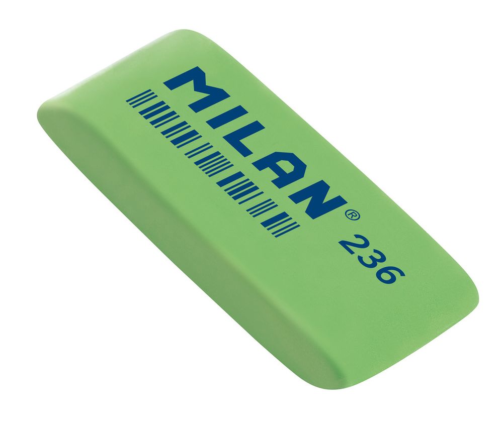 Ластик 236 скошенный 5.6х1.9х0.9 см, см, 36 шт, ассорти CPM236, Milan