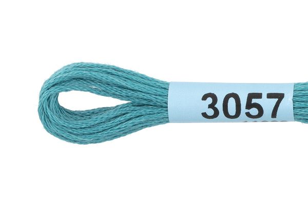 Мулине Gamma 100% хлопок, цв.3057 т.бирюза, 24 мотка по 8 метров