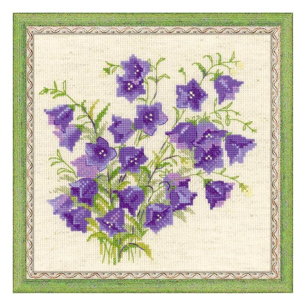 Набор для вышивания нитками Риолис, Колокольчики, 20х20 см