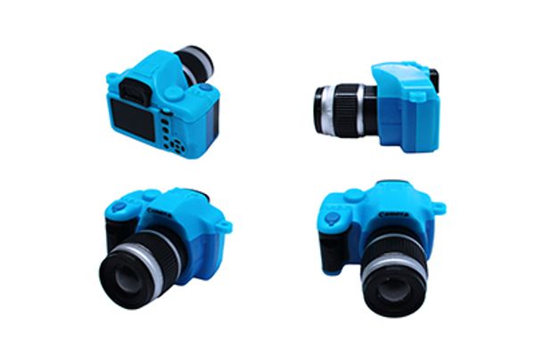 Миниатюра кукольная: Фотоаппарат со вспышкой КЛ.28365 45х25х50мм, цв.синий