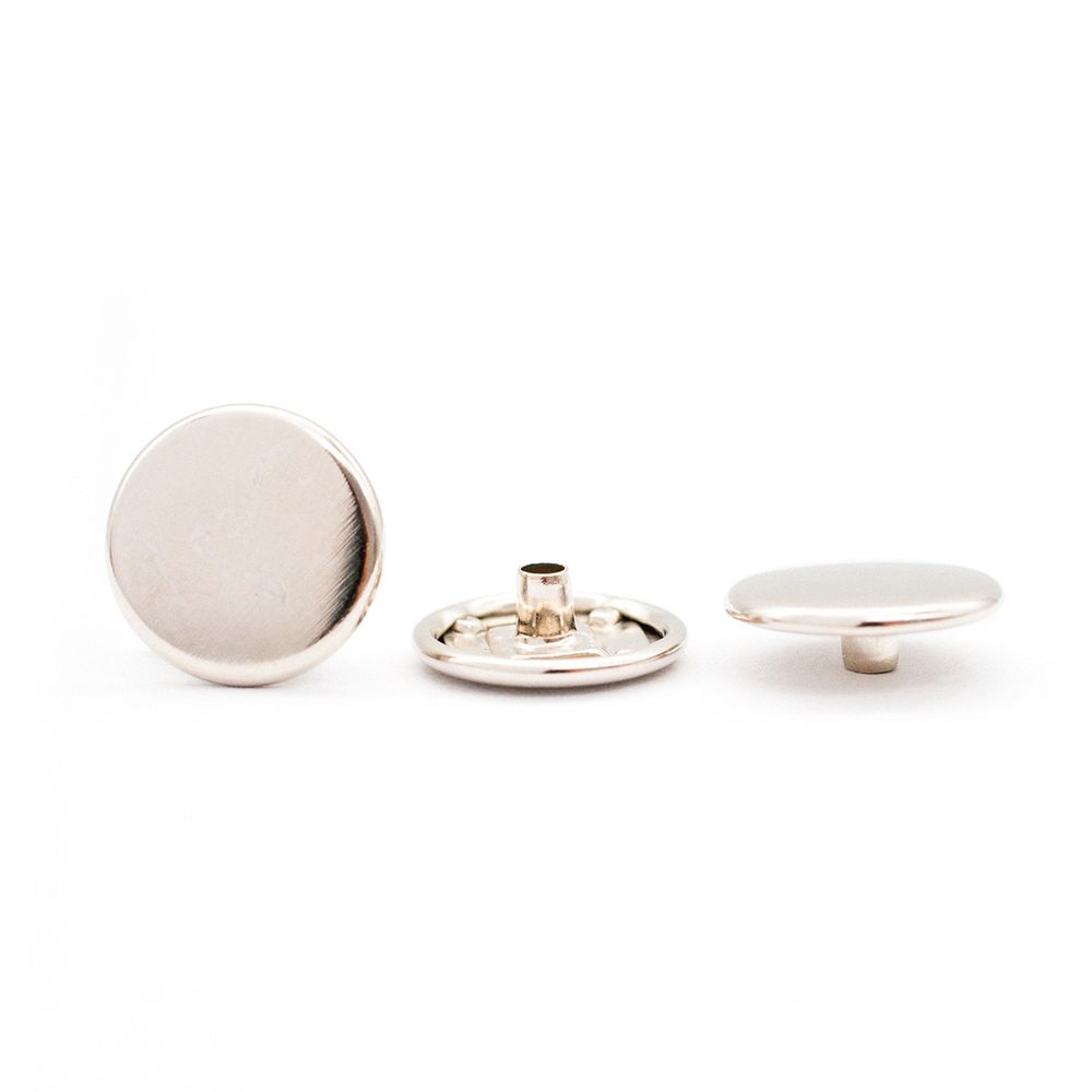 Часть кнопки Альфа (S-образная) ⌀12.5 мм (A-часть), 5/12 никель пруж, 100 шт, BIG