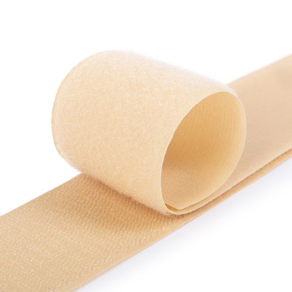 Лента контактная липучка (велкро) пришивная 50 мм / 25 метров, 032 св.бежевый, Gamma LG-50, ПАРА (крючок+петля), качество 