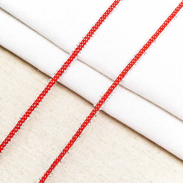 Шнур отделочный плетеный ⌀6.0 мм / 30 метров, красный, С987Г7