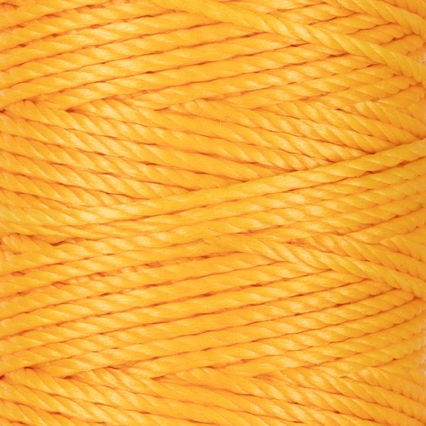 Нитки для кожи вощёные (полиэстер) 40 м, 009 жёлтый, LC-006, Промысел