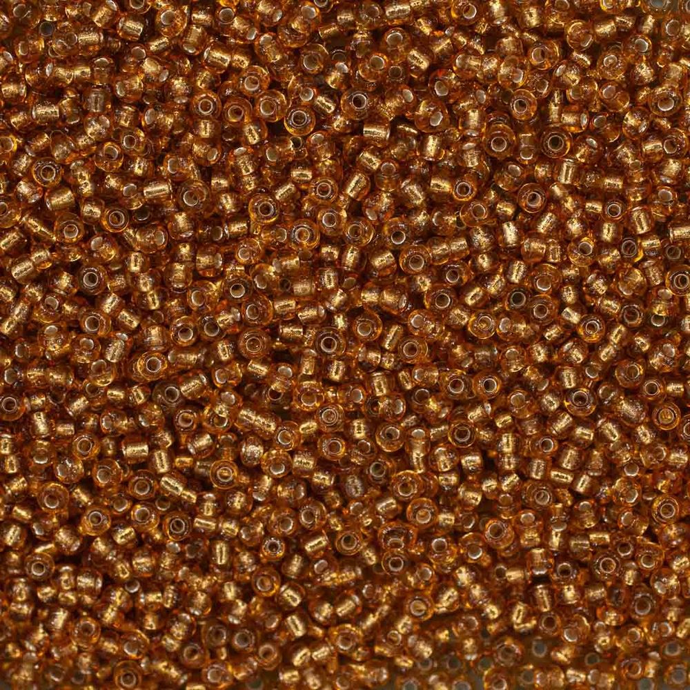 Бисер Astra&amp;Craft 11/0 (2.1 мм), 200 г (10х20 г), цв. 22С медный/прозр.серебрист.центр (круг.отв)