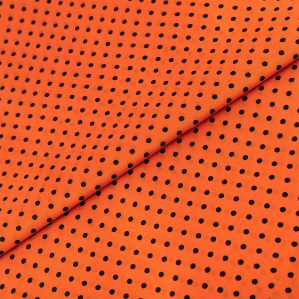 Ткань блузочная Poly satin 75 г/м², 200х145 см, 6 оранжевый/ черный, Gamma PSS-002