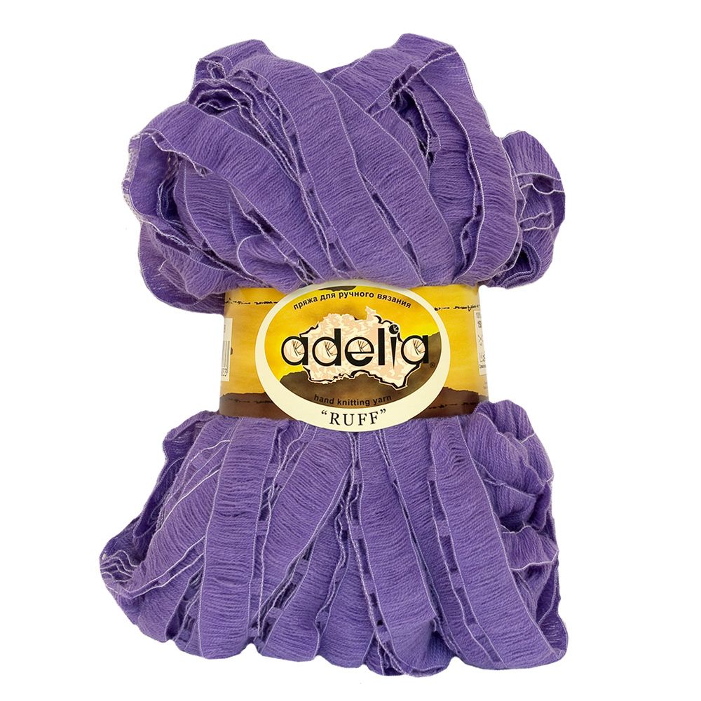 Пряжа Adelia Ruff / уп.2 мот. по 150г, 60м, 08 сиреневый