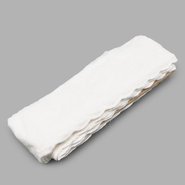 Кружево шитьё 69 мм / 13.72 м, 100% хлопок, неотбеленный