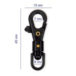 Карабин пластик 14 мм, 10 шт, №07 черный, Gamma GHB004